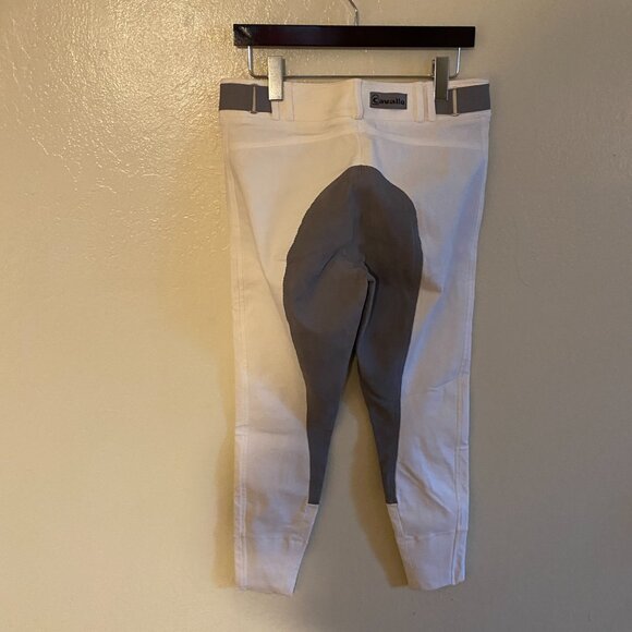 Cavallo Calandra Full Seat Breeches – White/Steel Gray – Size 30 (US 10) - Picture 4 of 13